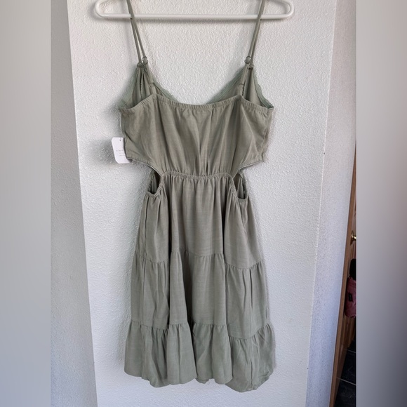Altar'd State Sage Green Midi Cutout Dress - Picture 7 of 10